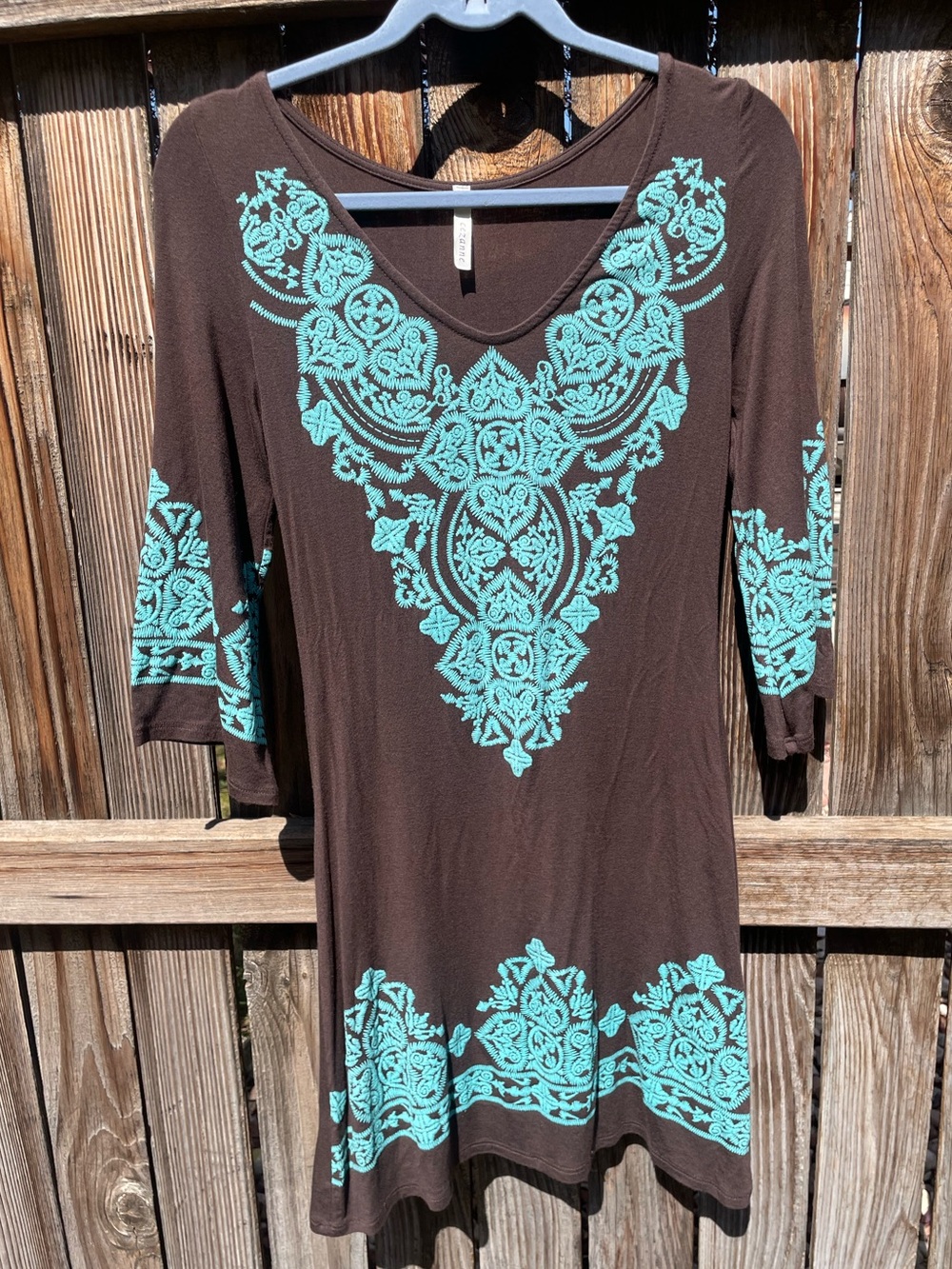 Cezanne Brown/Turquoise Dress